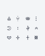 Finger tattoos-Cosmic Charms