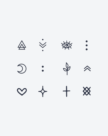 Finger tattoos-Cosmic Charms