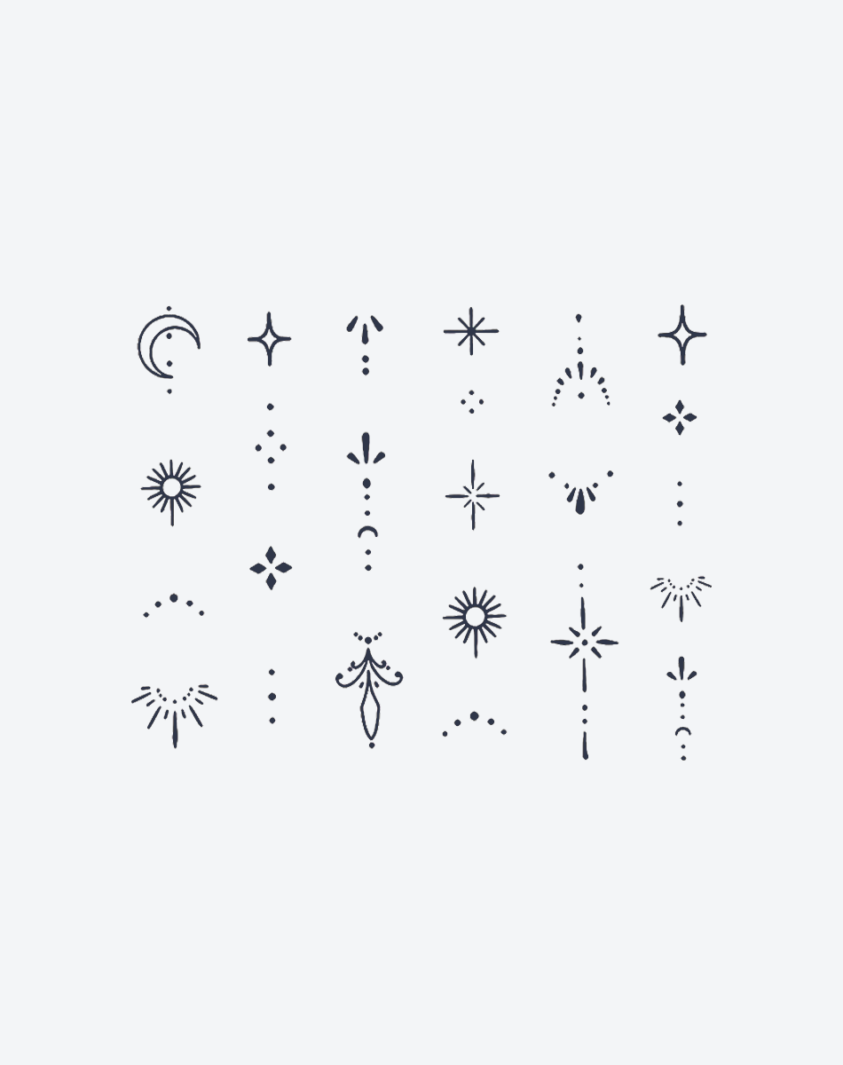 Finger tattoos-Celestial Sprinkles