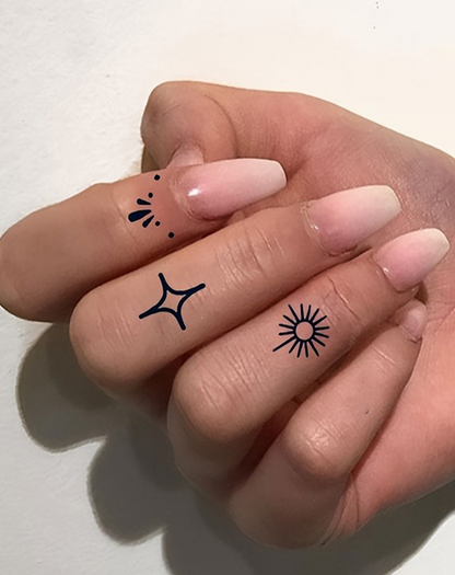 Finger tattoos-Celestial Sprinkles