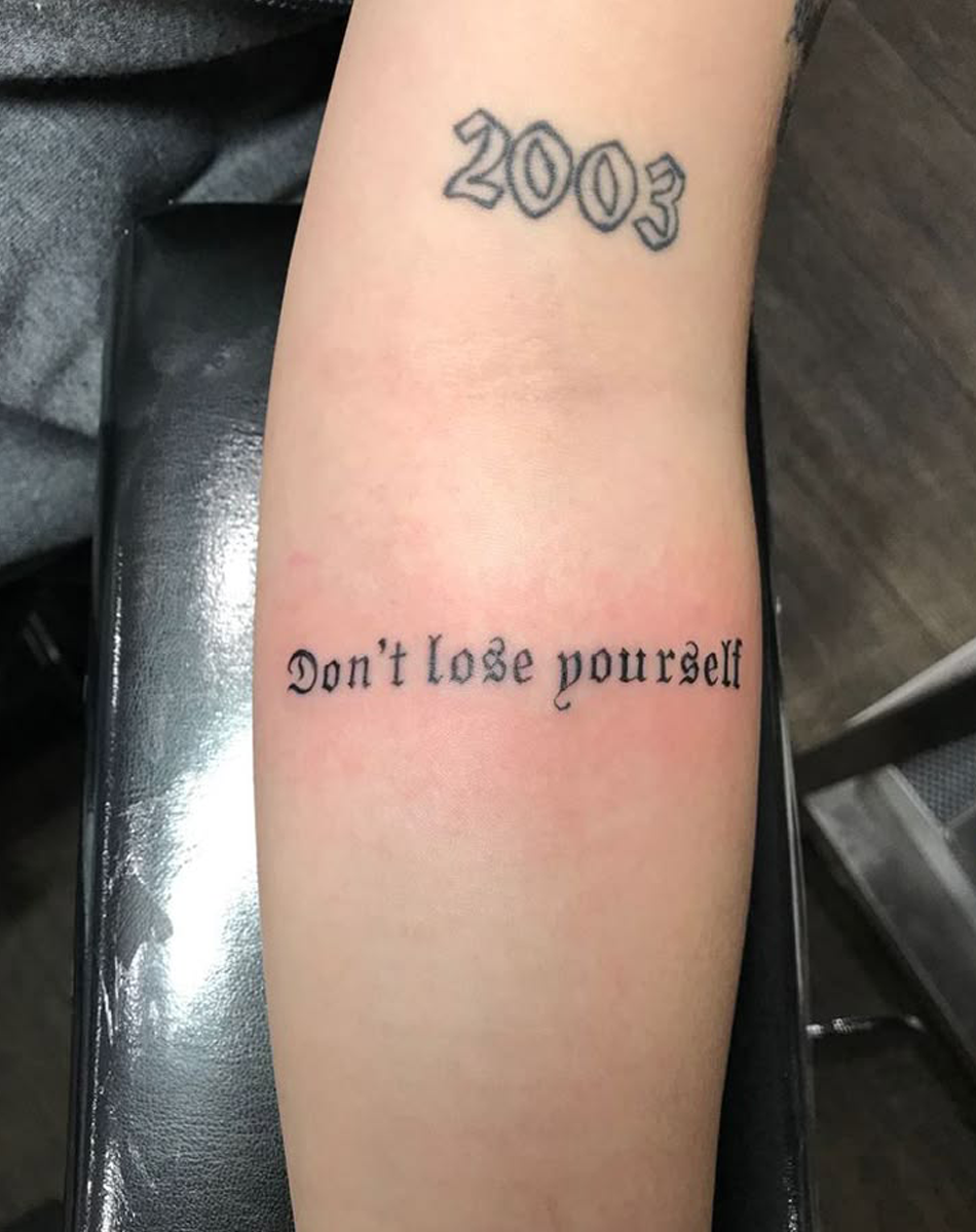 Don't lose yourself