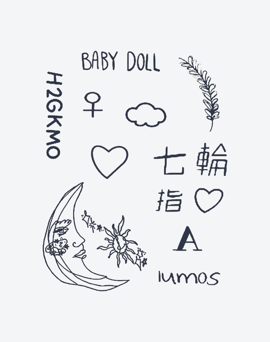 Finger tattoos-Celestial & Sweet