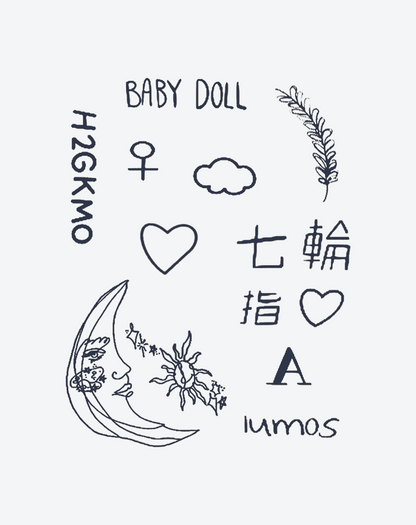 Finger tattoos-Celestial & Sweet