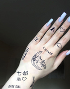 Finger tattoos-Celestial & Sweet