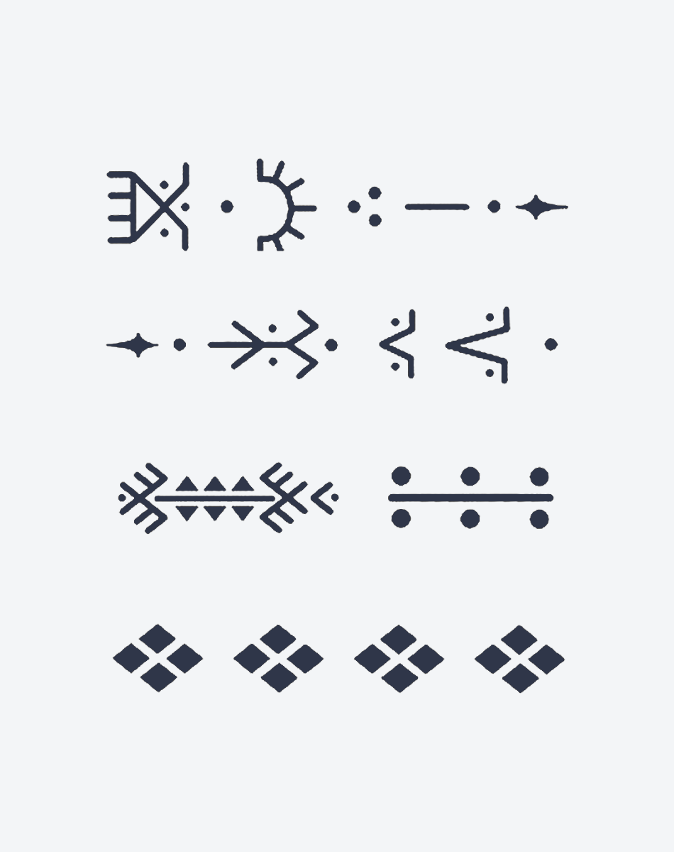 Finger tattoos-Tribal Glyphs
