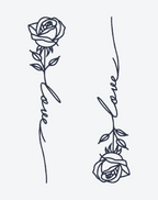 Hand-drawn rose flower