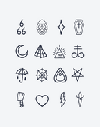 Finger tattoos-Occult Charms
