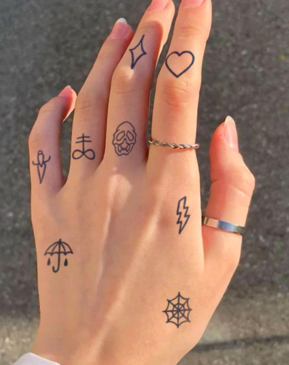 Finger tattoos-Occult Charms