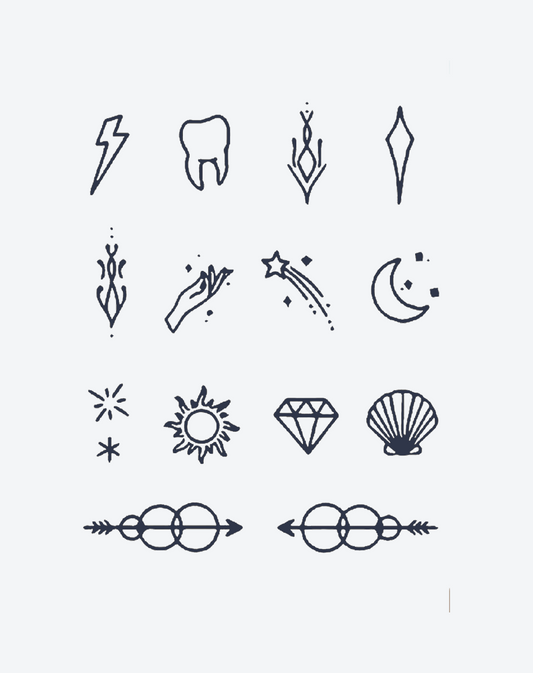 Finger tattoos-Cosmic Charms