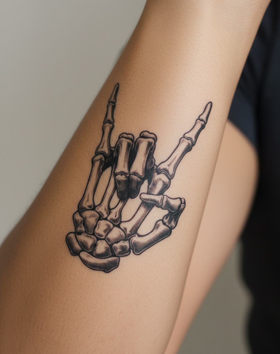 Skull hand