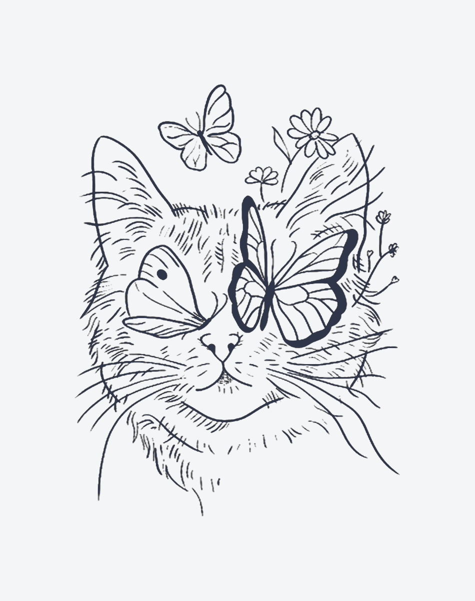 Cat and Butterfly