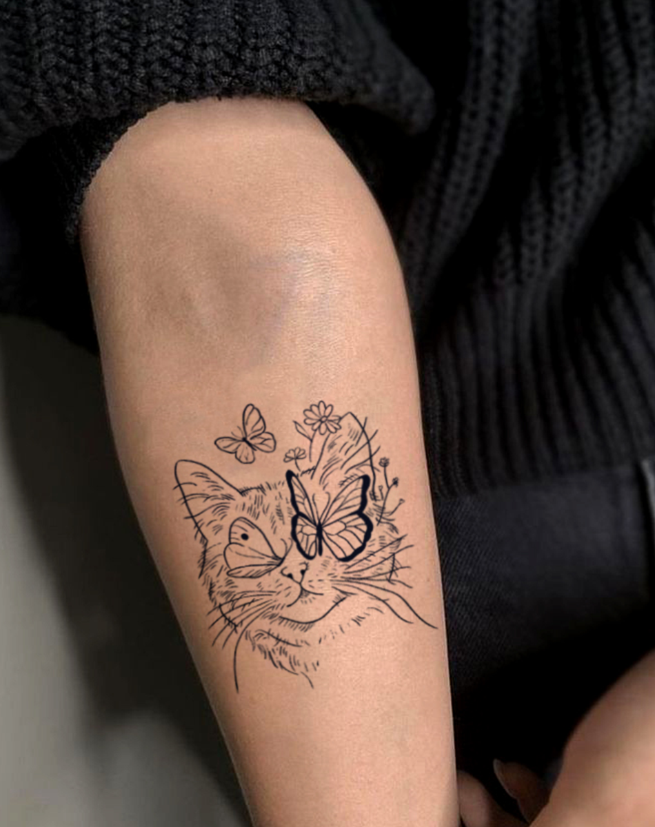 Cat and Butterfly