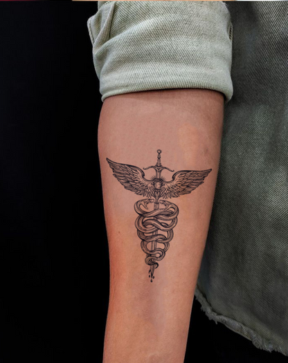 Caduceus Medical Symbol with Snakes