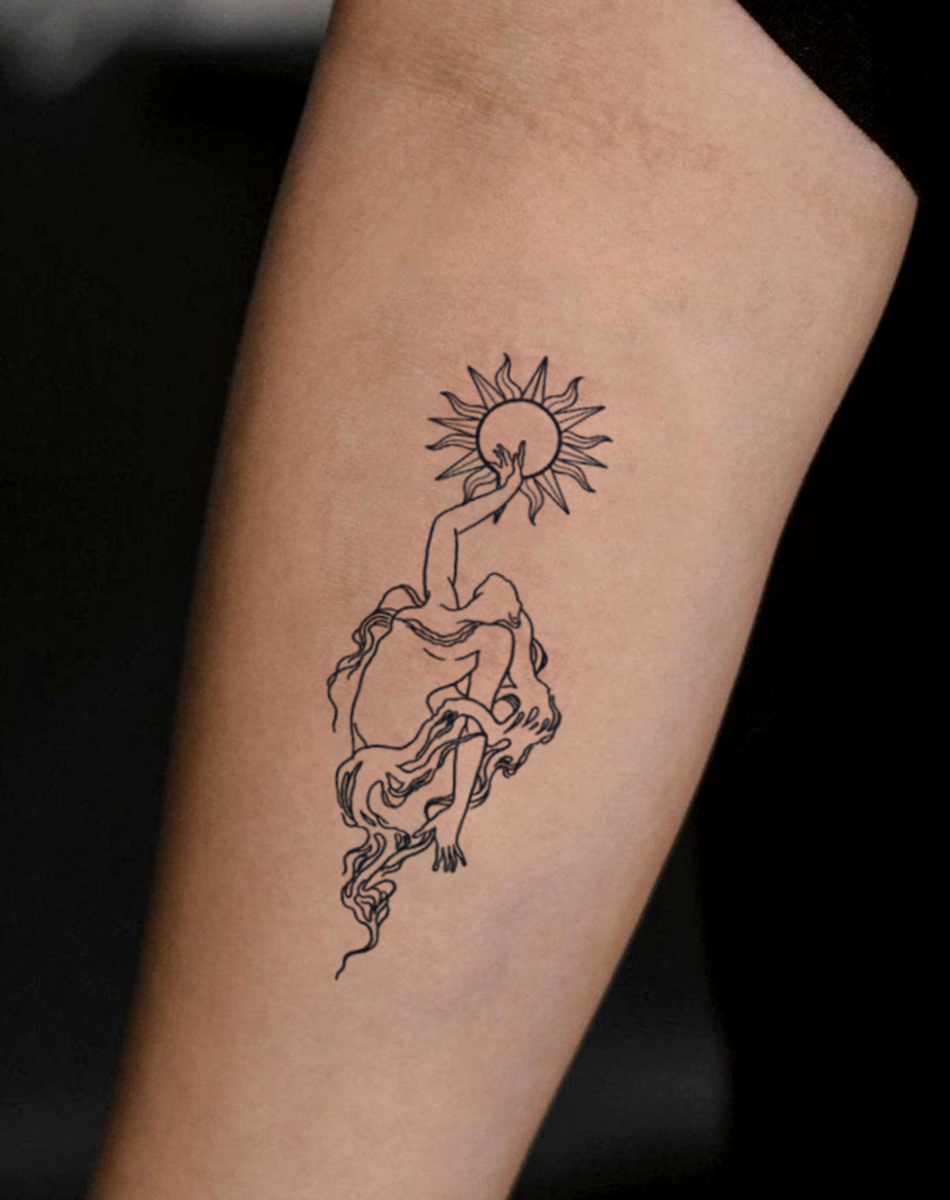 growing plant tattoo Grow Towards the Sunlight Tattoo – Uplifting Plant Design – INKARTLINK