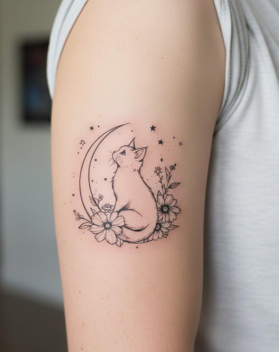 Moon and Cat