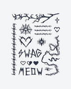 Finger tattoos-Rebel Spirit Set