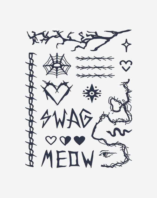 Finger tattoos-Rebel Spirit Set