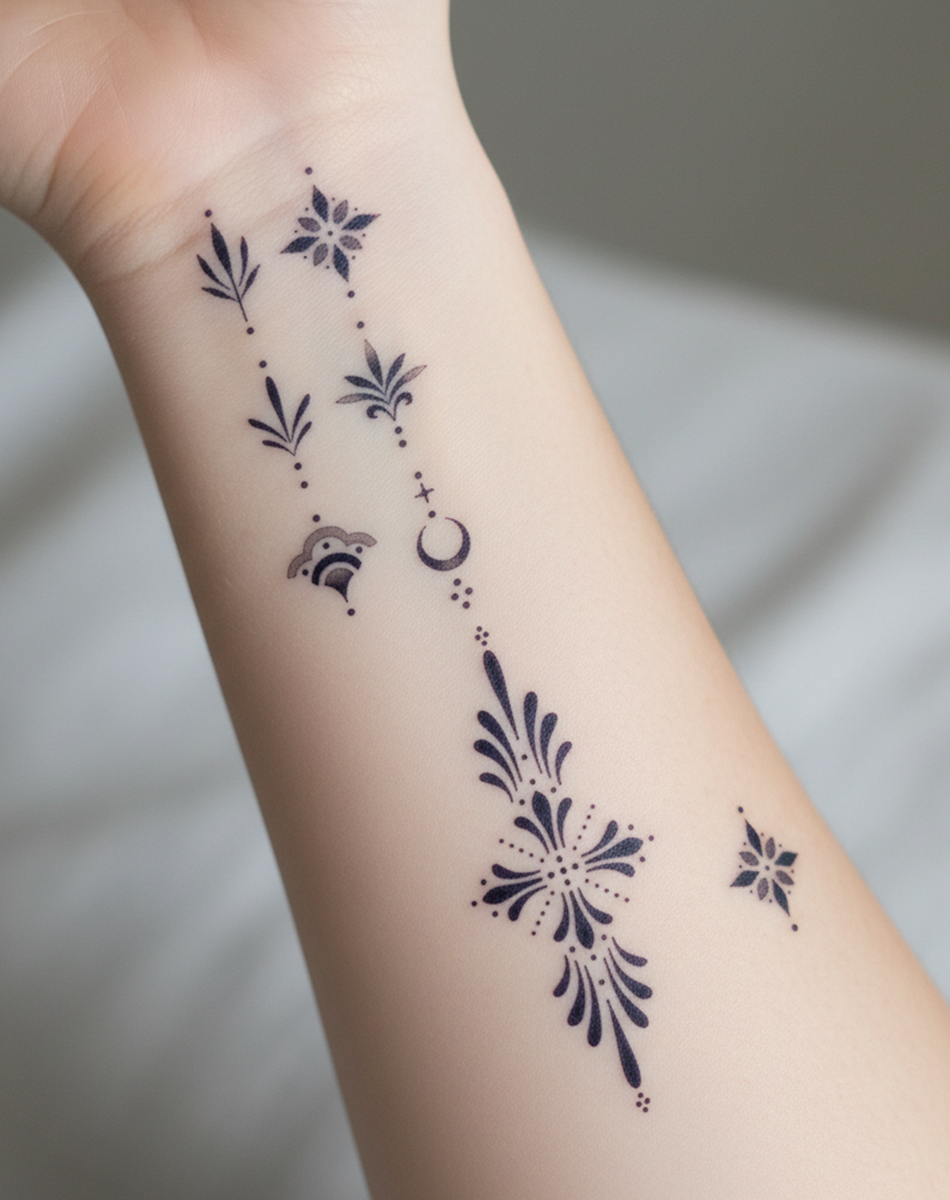 Finger tattoos-Ornate Henna Accents