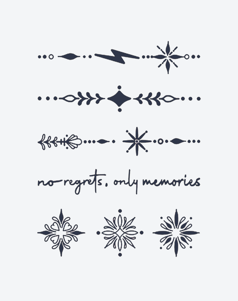 Finger tattoos-Memento Lines