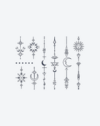 Finger tattoos-Celestial Dangles