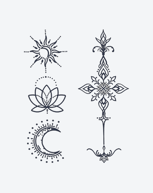 手描きの模様