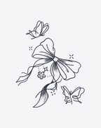Ribbon Dream Dainty Bow Temporary Tattoo
