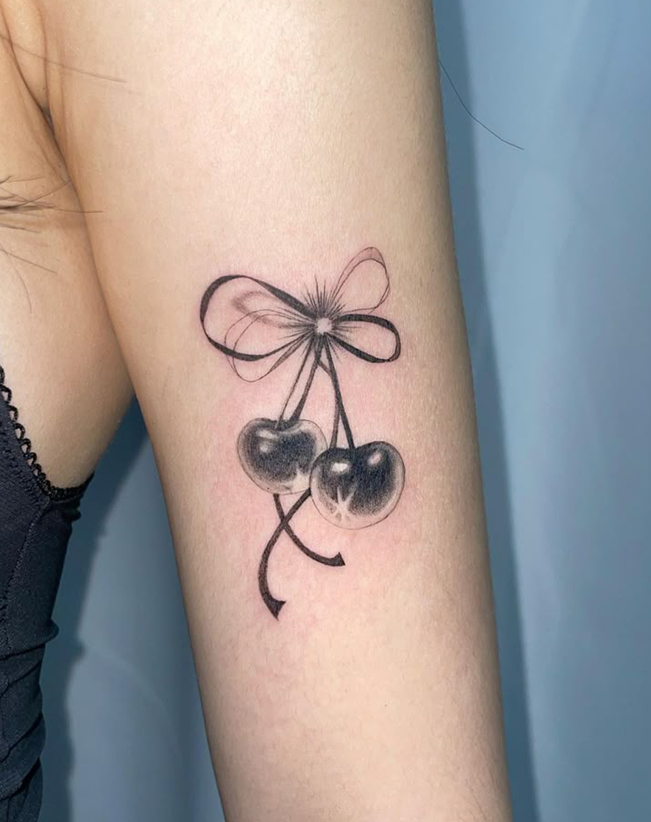 Cherry Sweetheart Temporary Tattoo