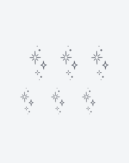 Star Sparkle Cluster Temporary Tattoo