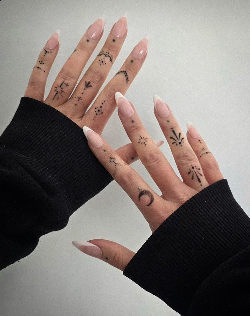 Geometric Celestial Body Art | Cosmic