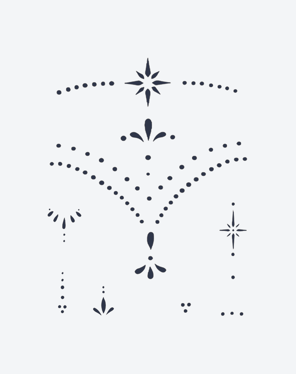 Ethereal Starburst Adornment Temporary Tattoo | Cosmic