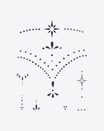 Ethereal Starburst Adornment Temporary Tattoo | Cosmic