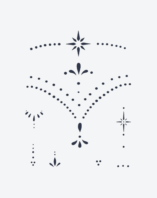 Ethereal Starburst Adornment Temporary Tattoo | Cosmic