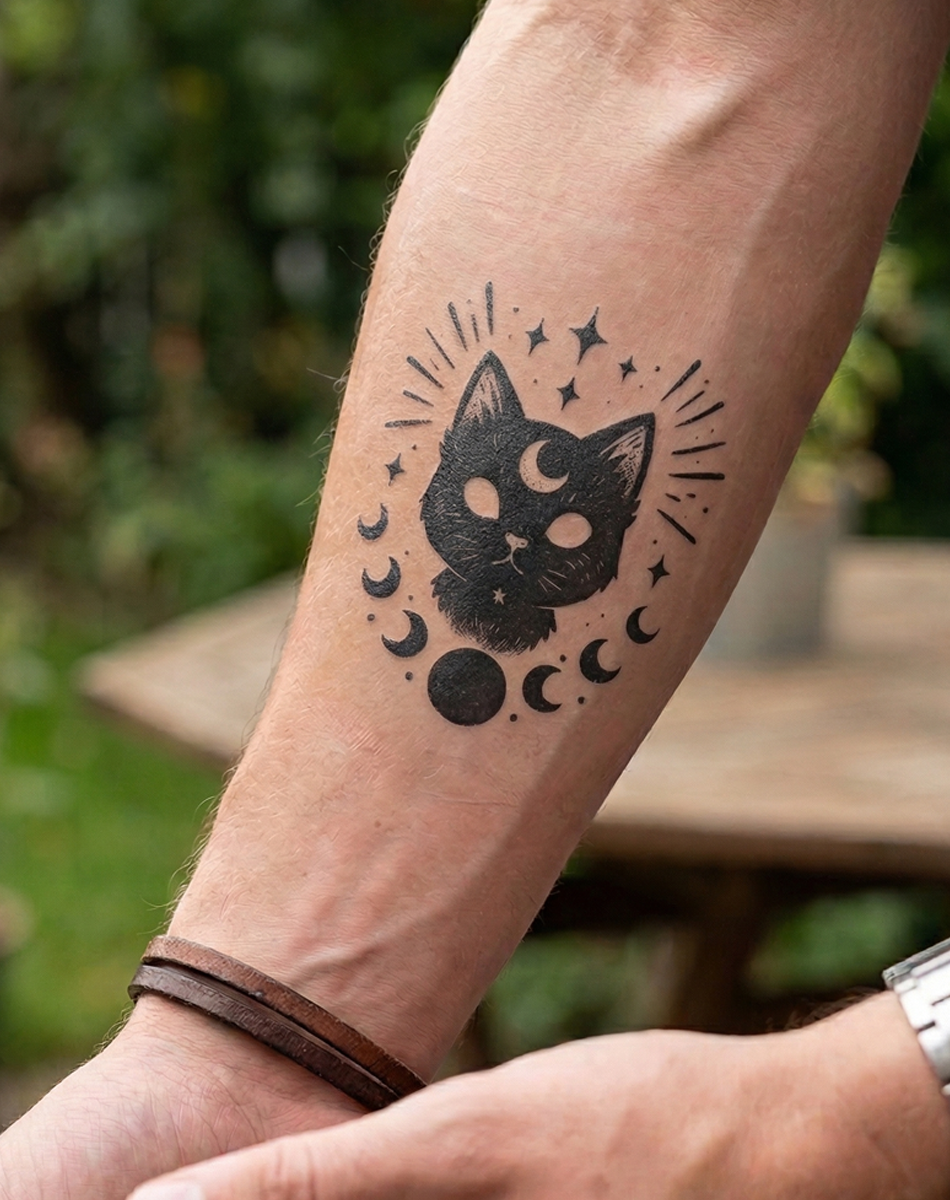 Lunar Cat Charm
