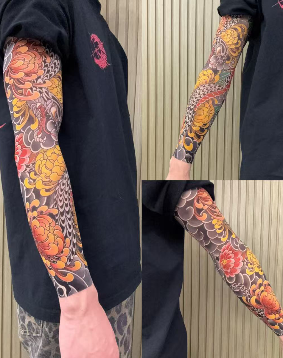 Floral Tattoo Arm Sleeve
