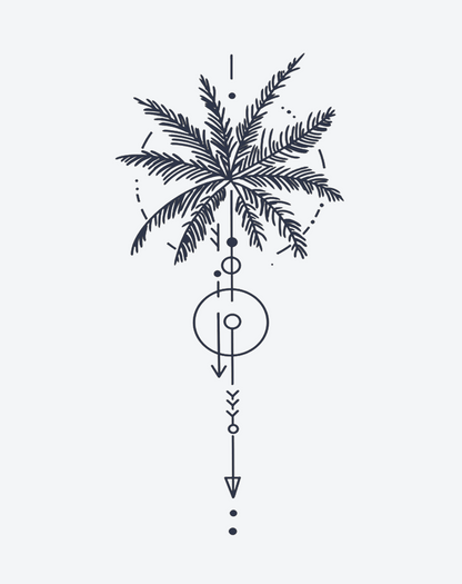 coconut palm tree tattoo meaning Coconut Tree Temporary Tattoo Designs – INKARTLINK