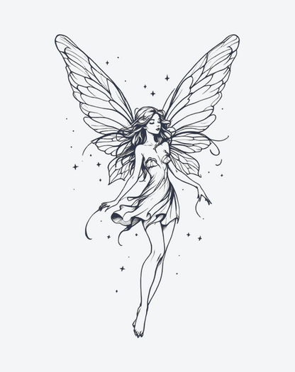 Enchanting Fairy Butterfly Tattoo