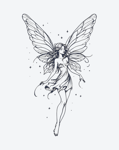Enchanting Fairy Butterfly Tattoo
