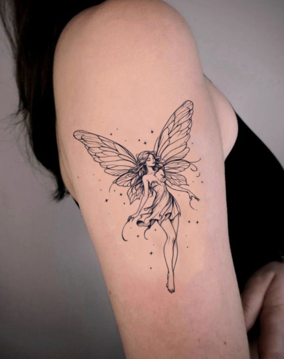 Bezauberndes Feen-Schmetterlings-Tattoo