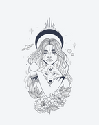 Mondgöttin Fuchs Tattoo