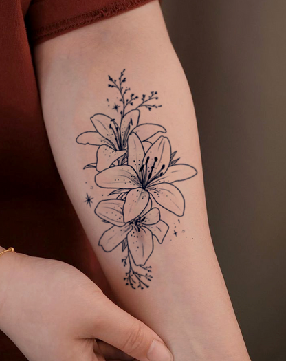peace lily flower tattoo Elegant Lily Flower Tattoo – Grace in Every Petal – INKARTLINK
