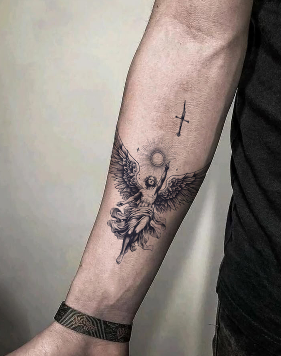 Guardian Angel Sun & Cross