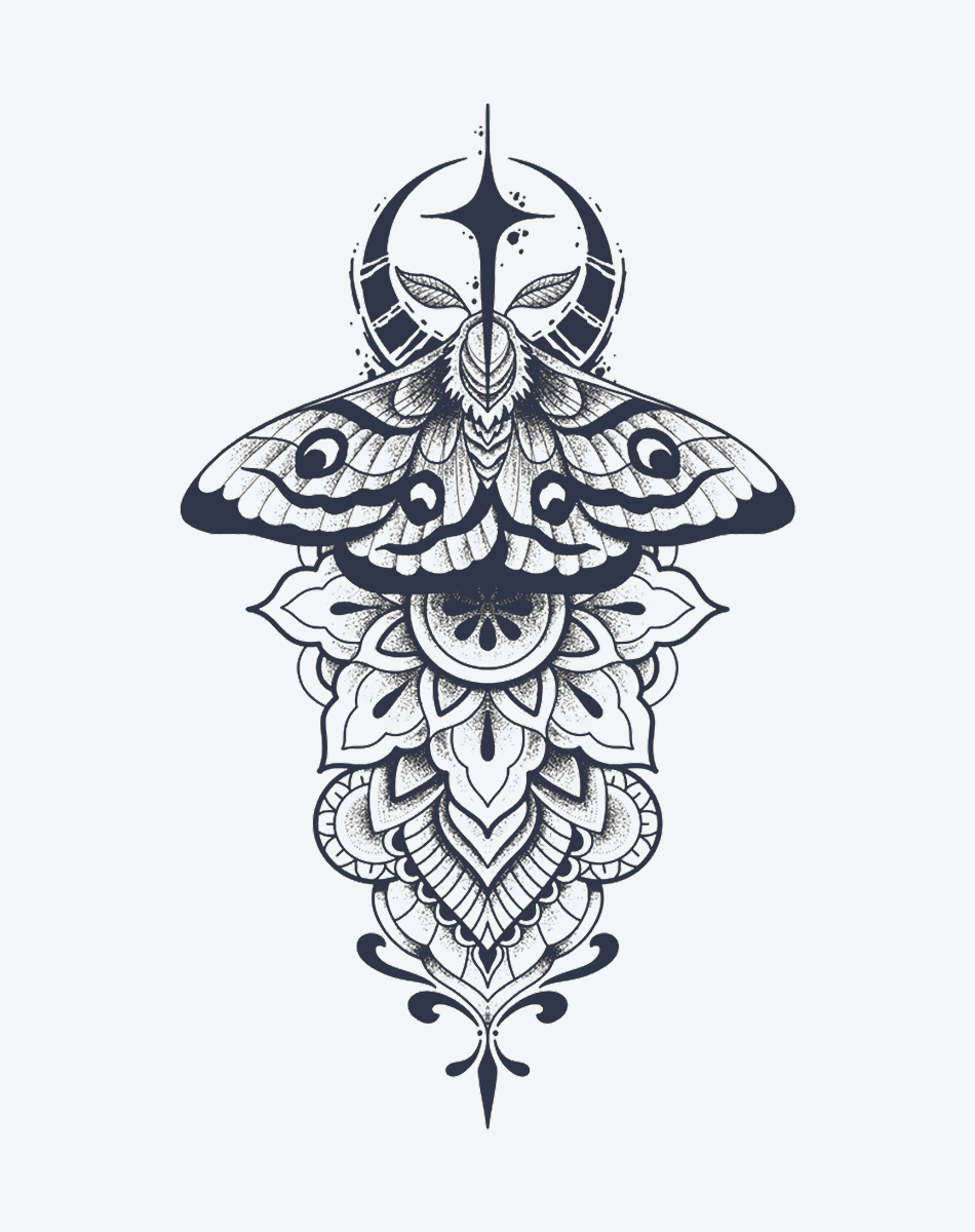 Moth Mandala Moon