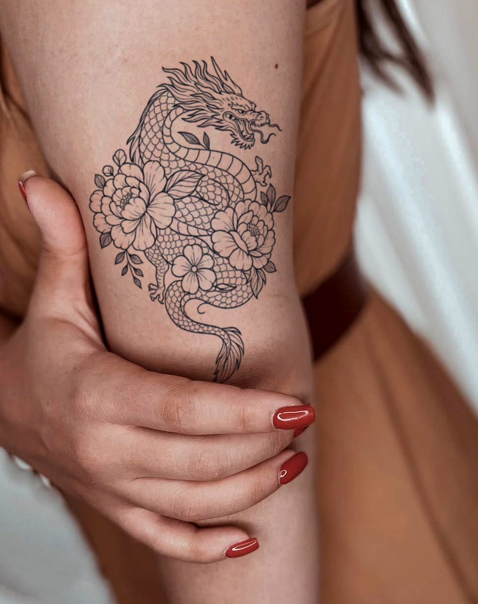 Drache &amp; Pfingstrose