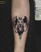 Angel Lion Tattoo | Strength and Protection Decal