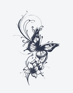 Butterfly Blossom Tattoo