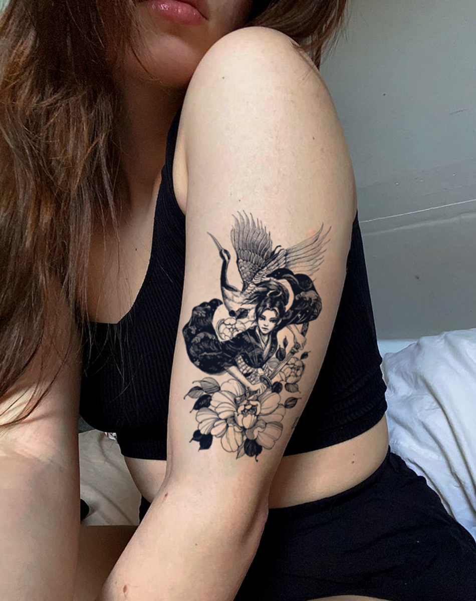 Japanese Crane Tattoo