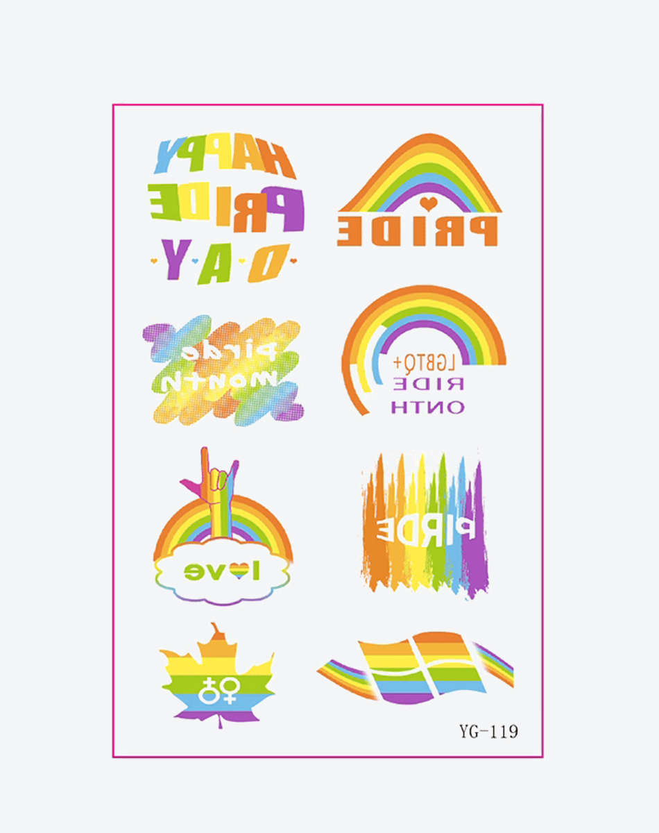 Vibrant Pride Temporary Tattoos – Bold & Colorful