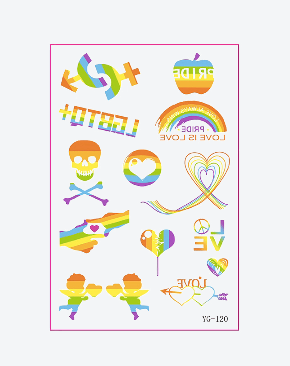 Vibrant Pride Temporary Tattoos – Celebrate Love