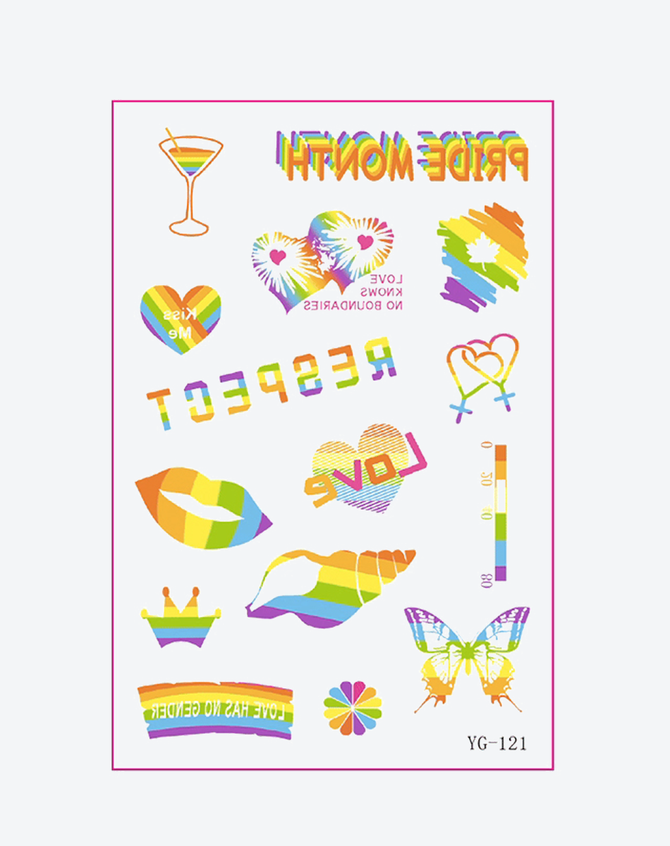 Vibrant Pride Temporary Tattoos – Celebrate Love