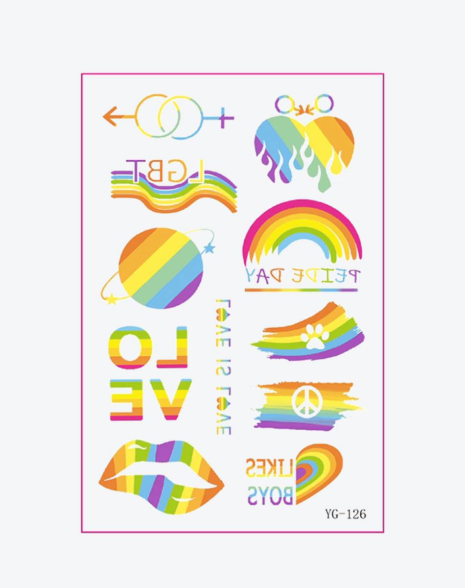 Vibrant Pride Temporary Tattoos – Safe & Stylish